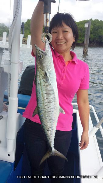 Spotted Mackerel while estuary fishing in Trinity Inlet, Cairns