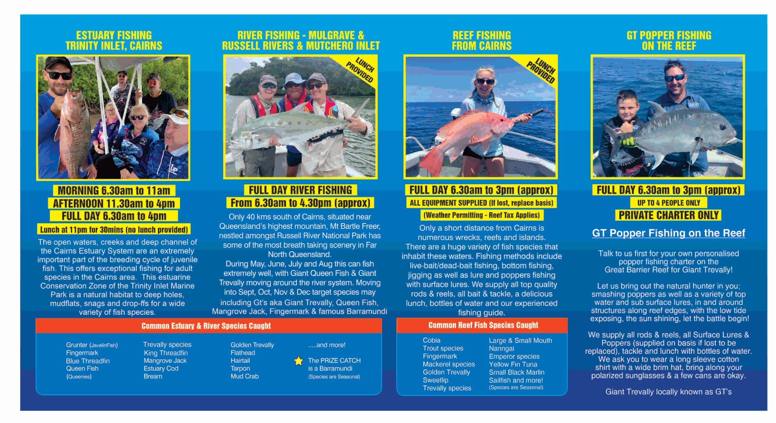 Fish Tales Charters Cairns Inside Brochure